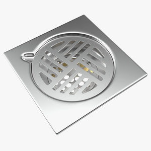 Stainless Shower Drain 3D