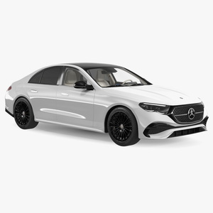 3D Mercedes E-class White Color model