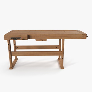 3D Oak Workbench model