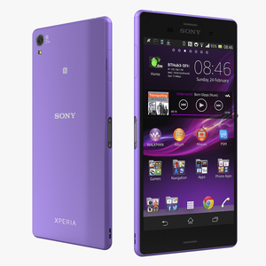 3D Sony Xperia Z3 Violet