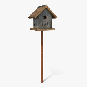 3D model Garden Birdhouse on Stand