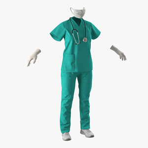 Female Surgeon Dress 6 3D