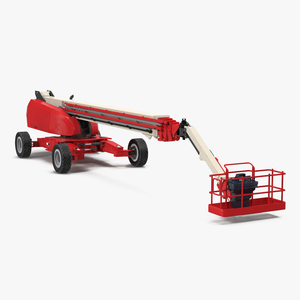 Telescopic Boom Generic 4 Red 3D model