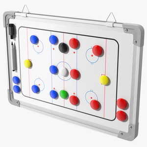 Wall-Mounted Coaching Board for Hockey Fur 3D