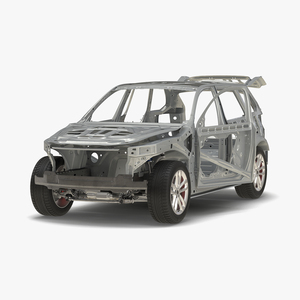 SUV Frame with Chassis Rigged 3D model