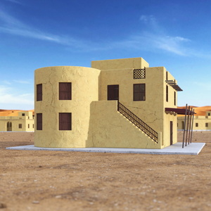 Arab House with Circular Construction 3D