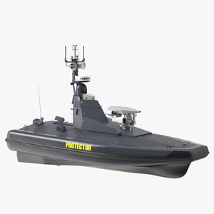 3D Protector Unmanned Surface Vehicle USV model