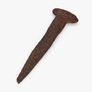 3D Antique Rusty Nail model