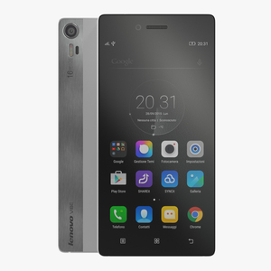 3D Lenovo Vibe Shot Pearl White model