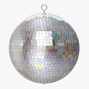 3D Rainbow Disco Ball model