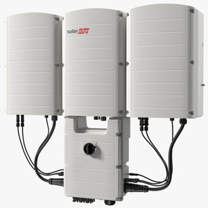 3D SolarEdge Three Phase Inverter with Secondary Units