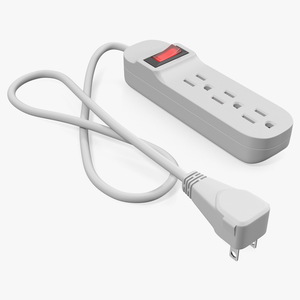 3D model Mini Power Strip 3 Outlet