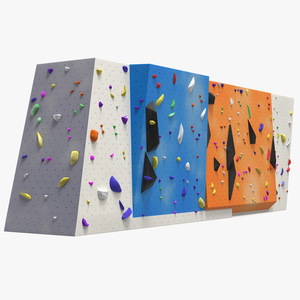 3D model Small Bouldering Climbing Wall