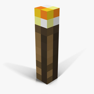 3D model Minecraft Torch