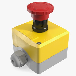 Industrial Emergency Stop Button 3D