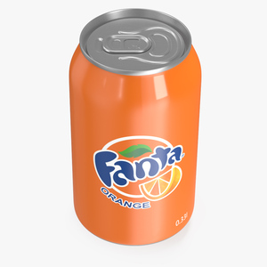 Fanta Orange Carbonated Drink 033l 3D model