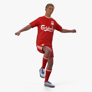 Soccer or Football Player Liverpool Rigged 3D