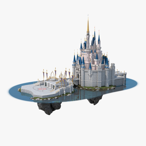 3D Disneyland Cinderella Castle model