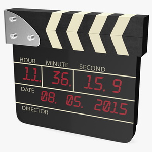 3D Open Digital Movie Clapboard model