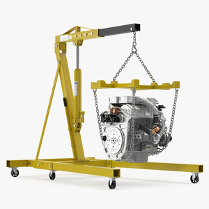 3D Steel Engine Hoist with V6