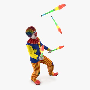 Clown Juggling Henrys Grip Clubs 3D