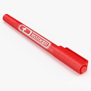 3D model Permanent Marker Ultra Fine Tip Red