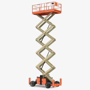 JLG Scissor Lift Rigged for Cinema 4D 3D