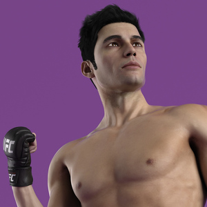 Fighter UFC MMA in Pose Fur 3D