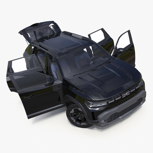 3D model Dacia Duster 2024 Crossover Black Rigged