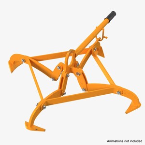 Vertical Drum Lifting Tongs Rigged 3D model