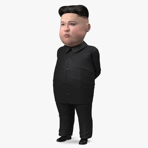 Cartoon Kim Jong Un Serious 3D