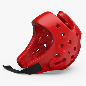 Karate Helmet Red 3D