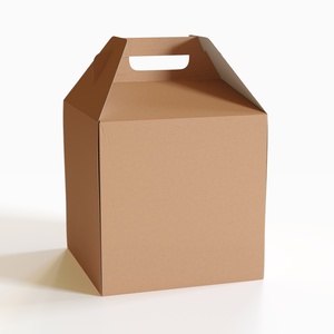 3D W Packaging Tall Cake Box Kraft No Window