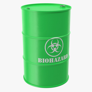 3D Biohazard Toxic Waste Barrel model