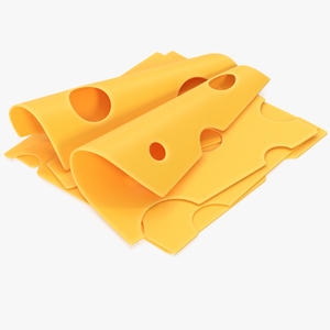 3D model Cartoon Slices of Swiss Cheese