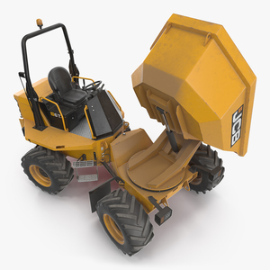 3D JCB 6T-1 Site Dumper Dirty Rigged model