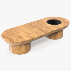 Outdoor Table Bench Wood 3D model