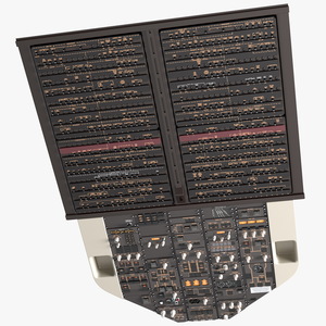 Airplane Control Panel Dashboard 3D