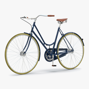 City Bike Blue 3D model