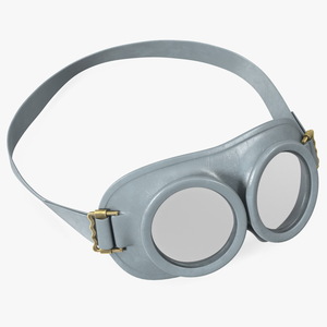 3D NATO Grey Military Rubber Goggles model