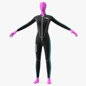 3D Woman Wetsuit Cressi Full Version model