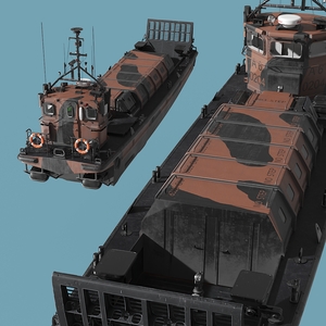 3D model Landing Craft Vehicle Personnel MK5