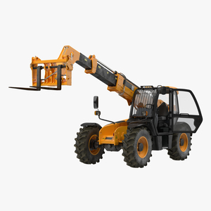 3D Telescopic Handler Forklift Generic Rigged for Cinema 4D