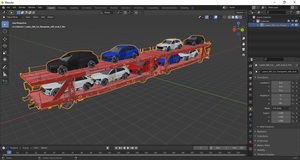 3D Laaers 560 Car Transporter with Audi E Tron model