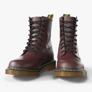 3D Dr Martens 1460 Smooth Cherry Red model