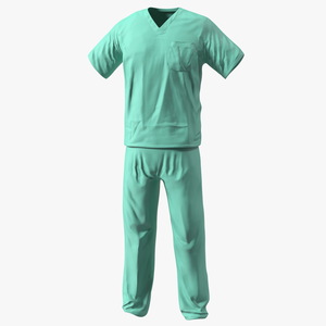 3D model Surgeon Dress Pants and Shirt Scrub