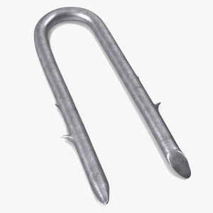 3D U-type Steel Nail with Flat Head Double Barbed