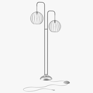 3D Modern Floor Lamp White model