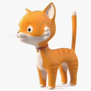 Funny and Cute Cartoon Cat Rigged for Cinema 4D 3D