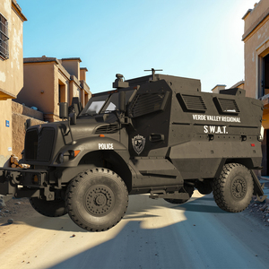 SWAT Vehicle International MaxxPro Black Rigged 3D